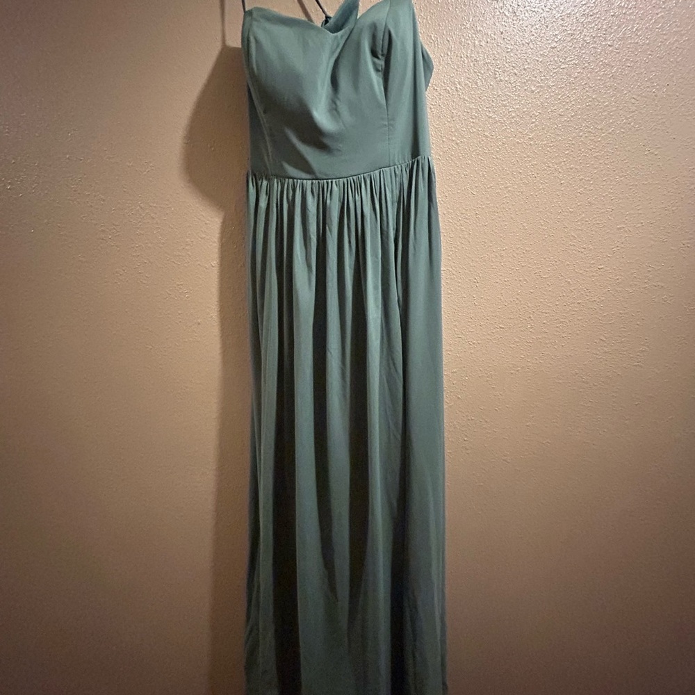 Azazie Eucalyptus Green Maxi Dress-Marilyssa